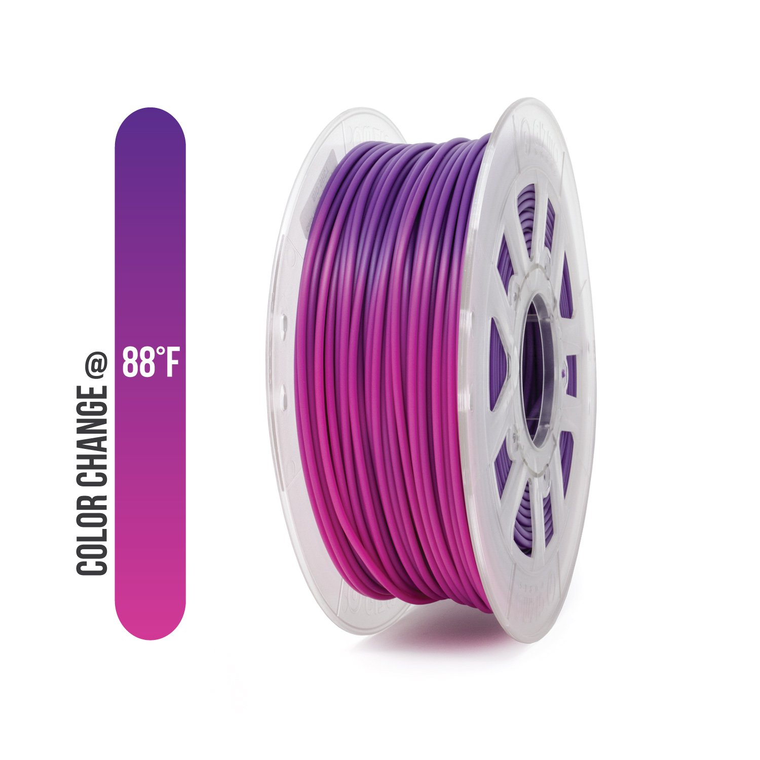 Gizmo Dorks 3mm PLA Filament 1kg for 3D Printers, Color Change Purple Pink