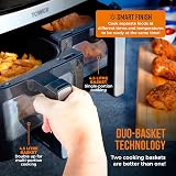 Tower T17100 Vortx Vizion 9L Double Basket Air Fryer Black view 4