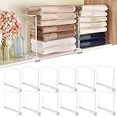 Shelf Dividers for Closet Organization, 12Pcs Closet Purse Organizeder Acrylic Shelf Dividers Purse Closet Organized Closet Dividers for Shelves Clear Shelf Dividers Shelf Separators in Closet(12Pack)