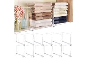LILIYAB Shelf Dividers for Closet Organization, 12Pcs Closet Purse Organizeder Acrylic Shelf Dividers Purse Closet Organized Closet Dividers for Shelves Clear Shelf Dividers Shelf Separators in Closet(12Pack)