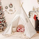 Sumbababy Kids Teepee Tent for Toddlers - Kids Play Tent Indoor Playhouse for Girls & Boys - Washable Tipi Tents Kids Boho Te