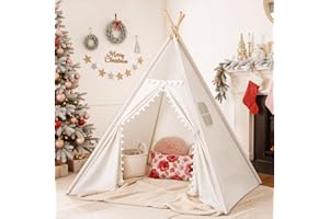 Sumbababy Kids Teepee Tent for Toddlers - Kids Play Tent Indoor Playhouse for Girls & Boys - Washable Tipi Tents Kids Boho Te