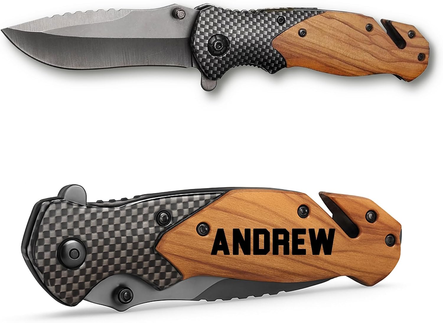 Personalized Pocket Knife Multitool – Custom Gift for Men, Dad, Husband, Boyfriend – Custom Engraved Manual Multitool Folding Knife – Unique Gift Idea for Birthday, Anniversary, Retirement, Groomsmen