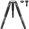 Carbon Fiber Tripod INNOREL RT90C Bowl Tripods Professional Heavy Duty Camera Stand with 75mm Bowl Adapter for DSLR Cameras Compatible with Ball Head & Fluid Head, 63 inch, 40mm Tube 40kg Load Black