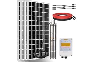 ECO-WORTHY 400W Solar Deep Well Pump Kit, 140W Submersible Well Pump with MPPT Controller, Powered by 4ps100W Solar Panels for Off-Grid Home Use, Farm and Ranch Deep Well Water Supply