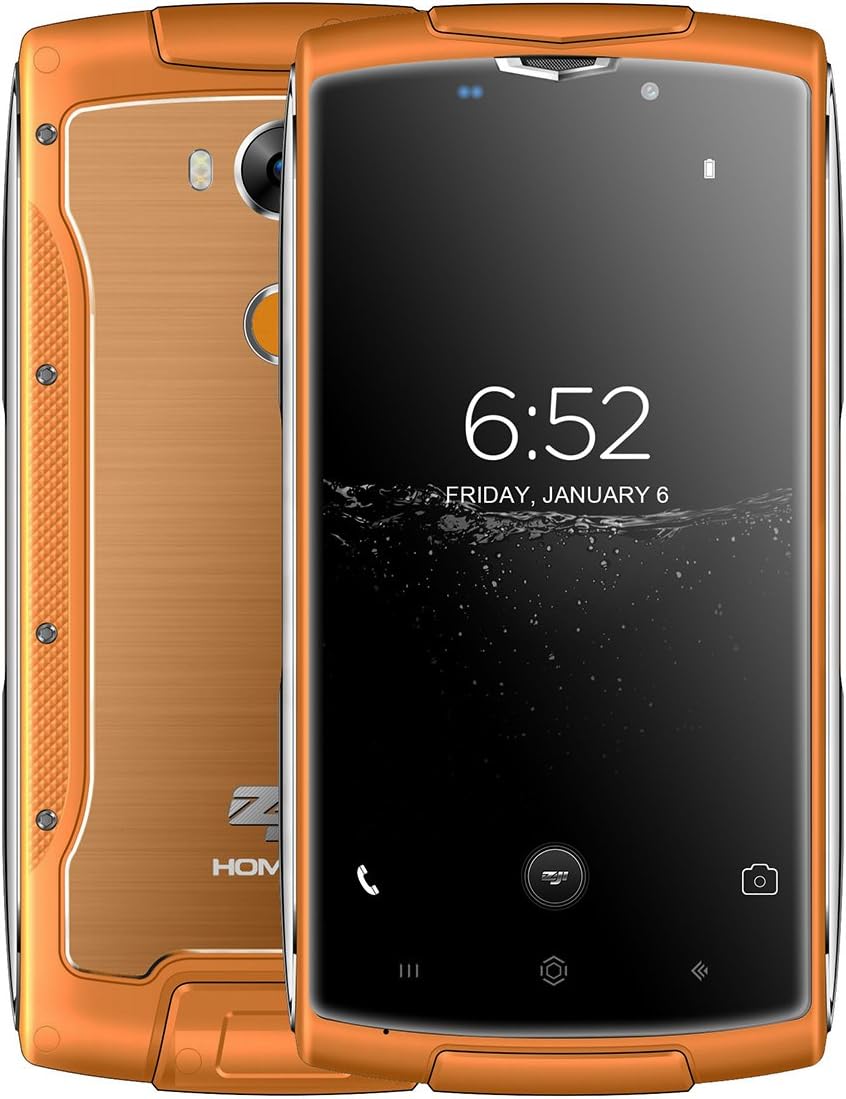 ZOJI Z7 - IP68 Waterproof Metallic Rugged 4G Android 6.0 smartphone Ultra thin, 5.0 inch Corning Gorilla Glass Screen, MTK6737 Quad Core 1.3GHz 2GB RAM 16GB ROM, 5MP + 13MP GPS Dual SIM - Orange