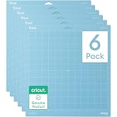 Cricut LightGrip Cutting Mat Pack (6 Count, 12in x 12in) | For Explore & Maker Machines - Ideal for standard paper, Light Car