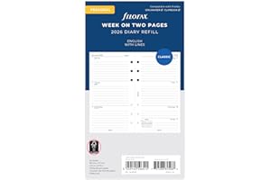 Filofax Personal week on two pages English lined 2026 diary 26-68418