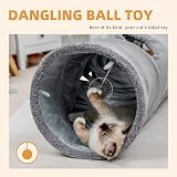 OHANA Collapsible Cat Tunnel Toy Suede Large 130cm with 2 Holes view 3
