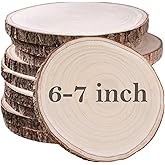 10 Pcs Natural Paulownia Wood Slices 6-7 Inches,Wood Slices for Centerpieces table decorations,Unfinished Rounds Wood for Cra