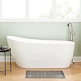 Signature Hardware 483535 Sheba 66" Acrylic Soaking Slipper Freestanding Tub with Integrated Drain and Overflow