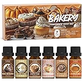 Soulorigin Bakery Essential Oils Set, Fragrance Oil Set for Diffuser, Scent Diffuser Oil for Candle Making- Chocolate Cookies, Creamy Vanilla, Coffee Cake, Pumpkin Pie, Candy Cookies, Cinnamon Rolls