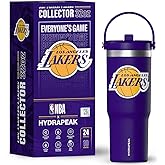 Hydrapeak x NBA Officially Licensed Los Angeles Lakers 32oz Nomad Stainless Steel Tumbler with Handle and Straw Lid, Leakproof Water Bottle in Limited Edition Collector's Gift Box