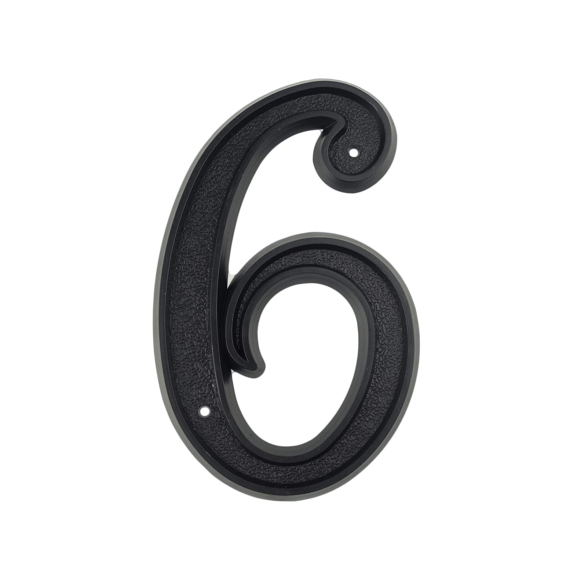 HASWARE House Number 5.5 inch (139mm) Modern Door Numbers Street Home Address Numerals,Black ABS Plastic (6)