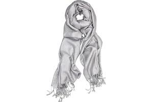 Achillea Sparkly Metallic Pashmina Shawl Wrap for Women – Elegant Scarf for Evening Dresses, Wedding Guests & Party Outfits