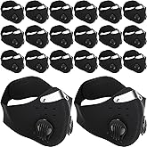Chicingyou 20 Pcs Neoprene Dust Mask Breathable Anti Pollution Respirator Face Protection with Activated Carbon Filter
