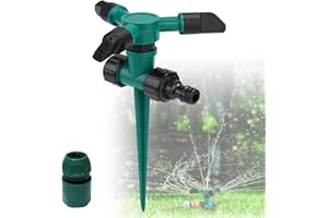 FCZMO Lawn Sprinklers for Yard Large Area, Adjustable 360° Rotating Water Sprinkler for Lawn, Powerful and Even Watering Sprinkler Head for Kids Playing