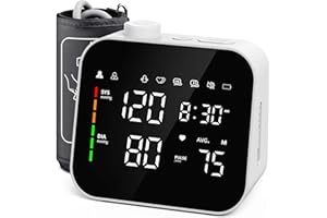PEAKME Blood Pressure Monitor Upper Arm Cuff 8.7-16.5in Blood Pressure Machine 240 Sets Memory Large LED Backlit Screen BP Monitor with Storage Bag