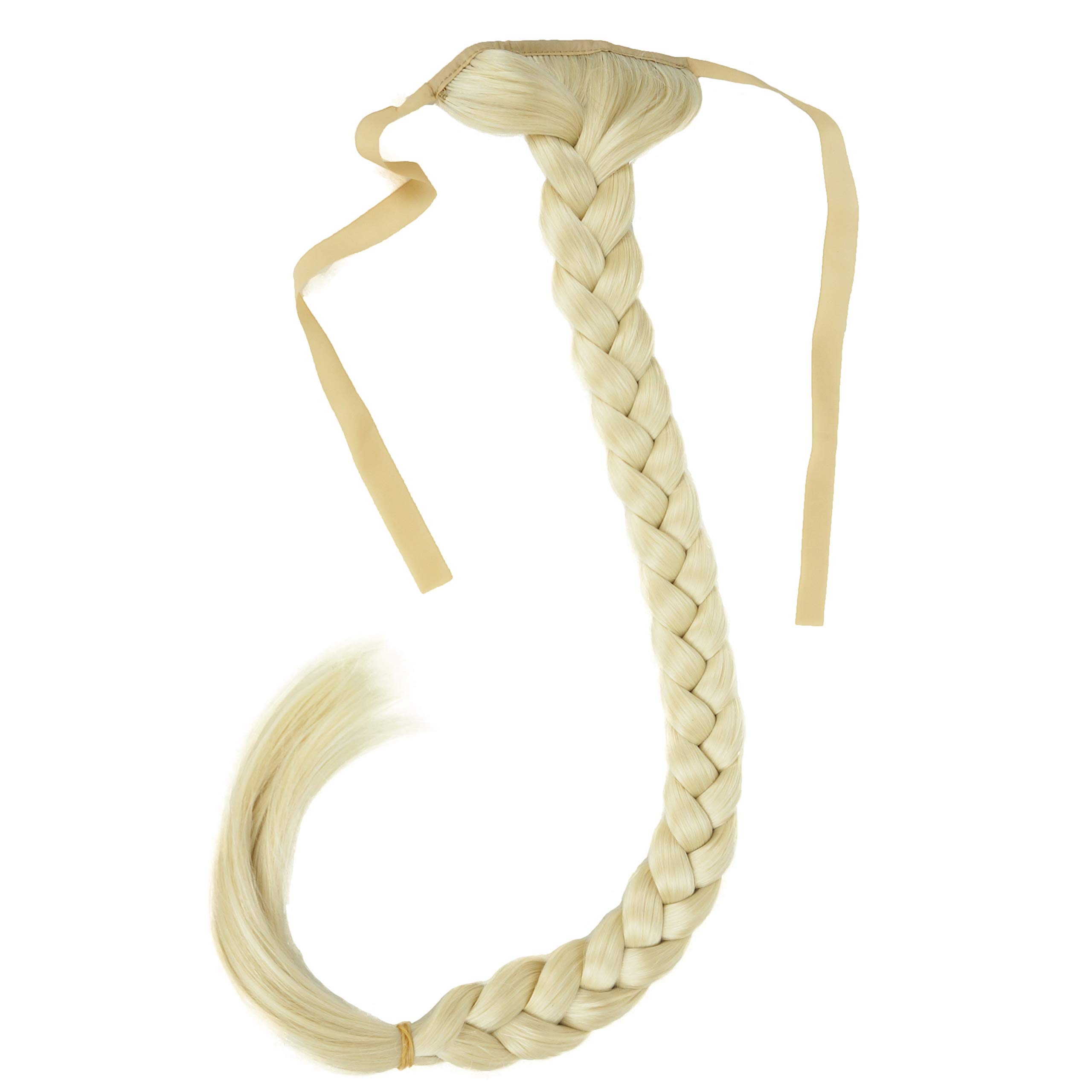 Lydell 24" Long Fishtail Braid Wrap Around Ponytail Extension Synthetic Hairpiece #613 Blonde