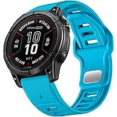 Negatta Quickfit 26mm Band Replacement Compatible with Garmin Fenix 8 51mm 7X 6X 5X Watch, Soft Silicone Sport Strap Also for Fenix 3 HR/Instinct 2X Solar 3 50mm /Enduro/Quatix/Tactix/Epix Pro 2