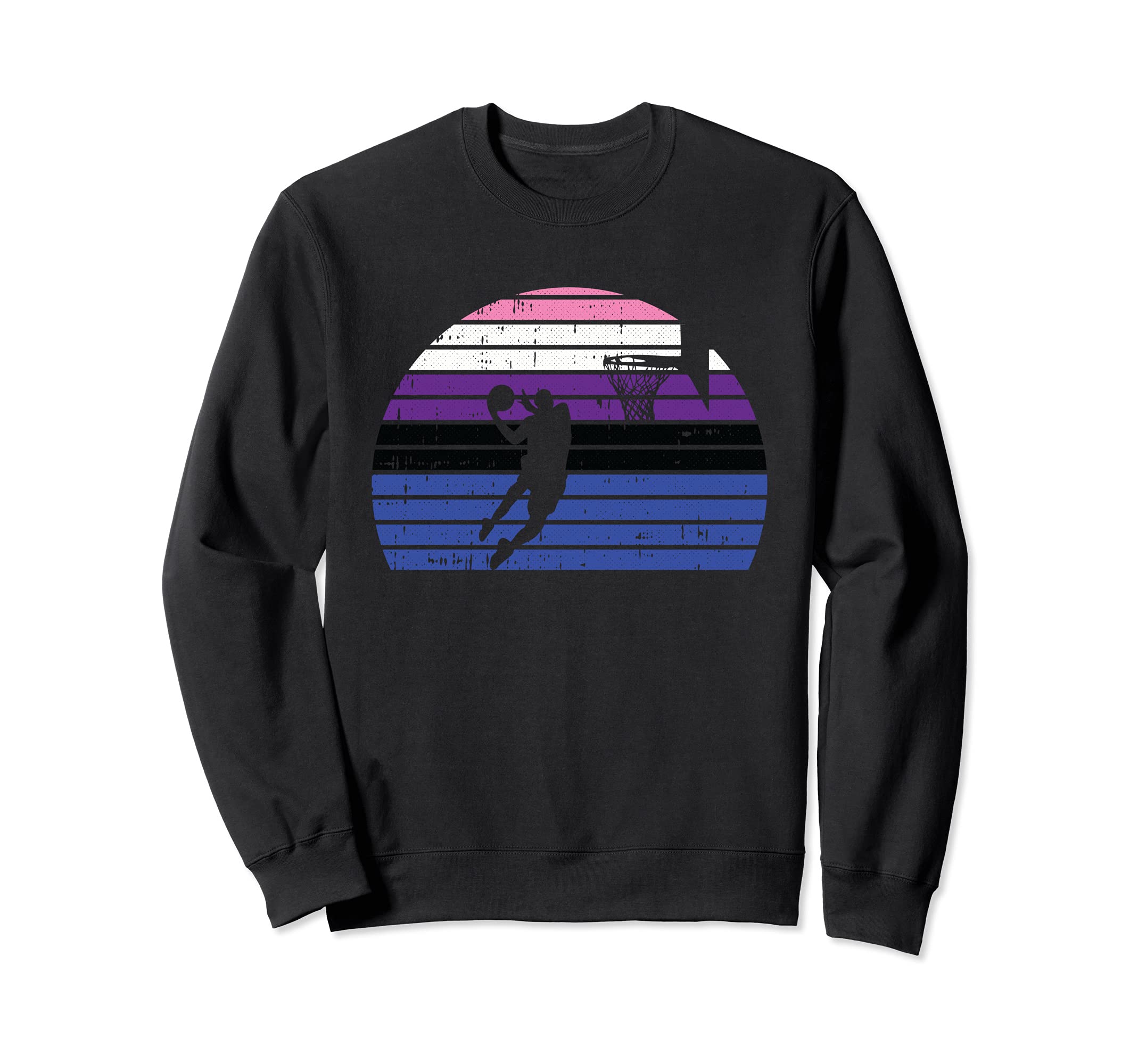 Basketball Player LGBT-Q Retro Genderfluid Pride Sport Fan Sweatshirt