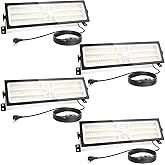 4 Pack Linkable LED Shop Lights, 100W 15000LM Aluminum Garage Lights, 6000K Daylight, for Garage, Workshop, Utility Room