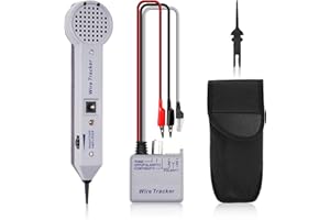 Riiai Tone Generator Kit, Wire Tracer Circuit Tester, 200EP High Accuracy Cable Toner Detector Finder Tester, Inductive Amplifier and Probe Kit with Adjustable Volume for Network Cable Collation