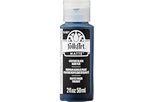 FolkArt Acrylic Paint in Assorted Colors (2 fl oz), 479, Pure Black