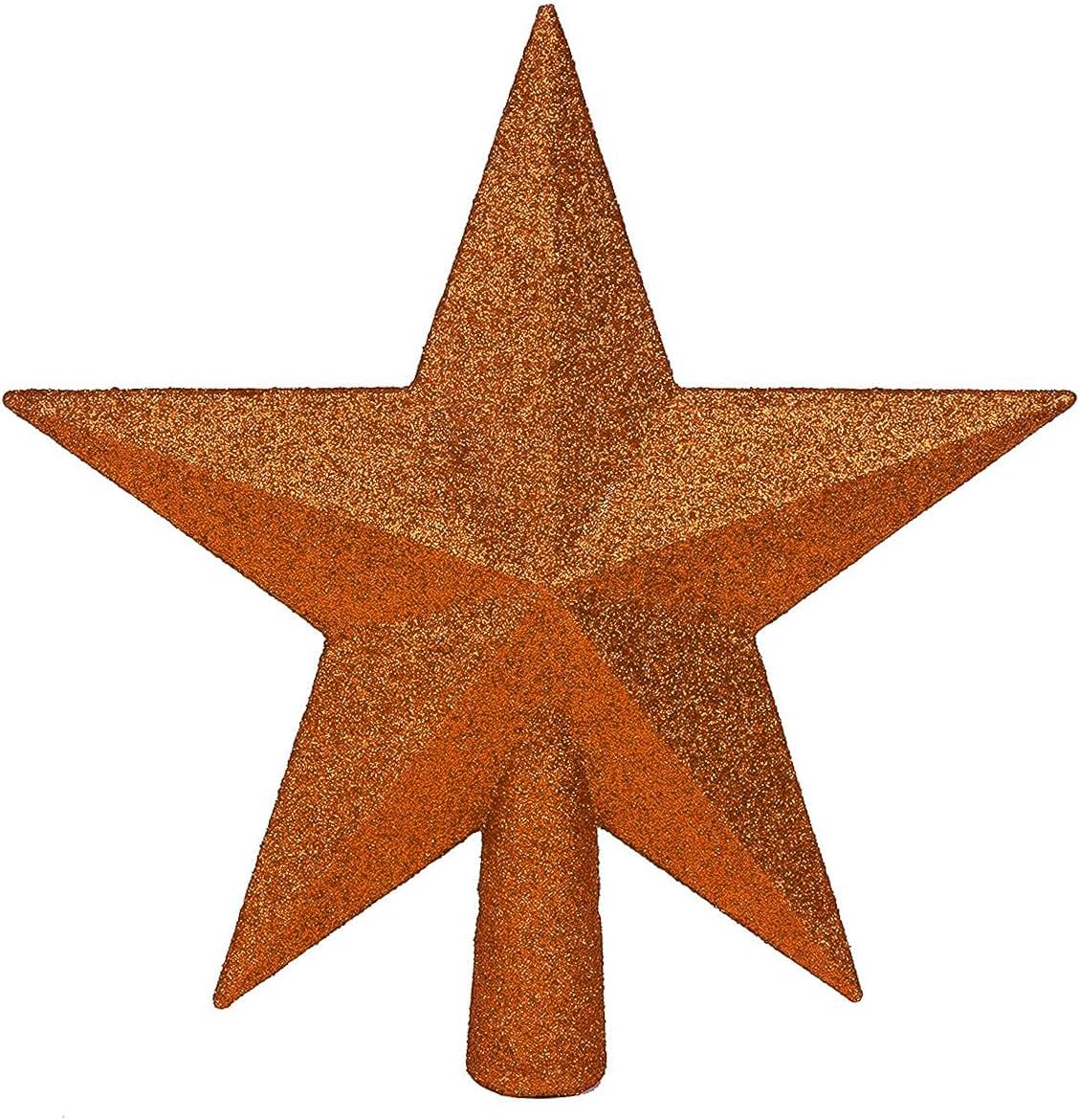 Tree Toppers - YYCRAFT Glitter Star Tree Topper Christmas Decoration-10 Inch,Orange