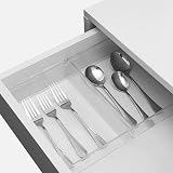 Grace Store 4 Pcs Clear Plastic Drawer Organisers Wide 9x6 Inches view 2