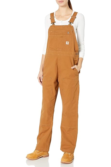 carhartt women's weathered duck unlined wildwood bib overalls