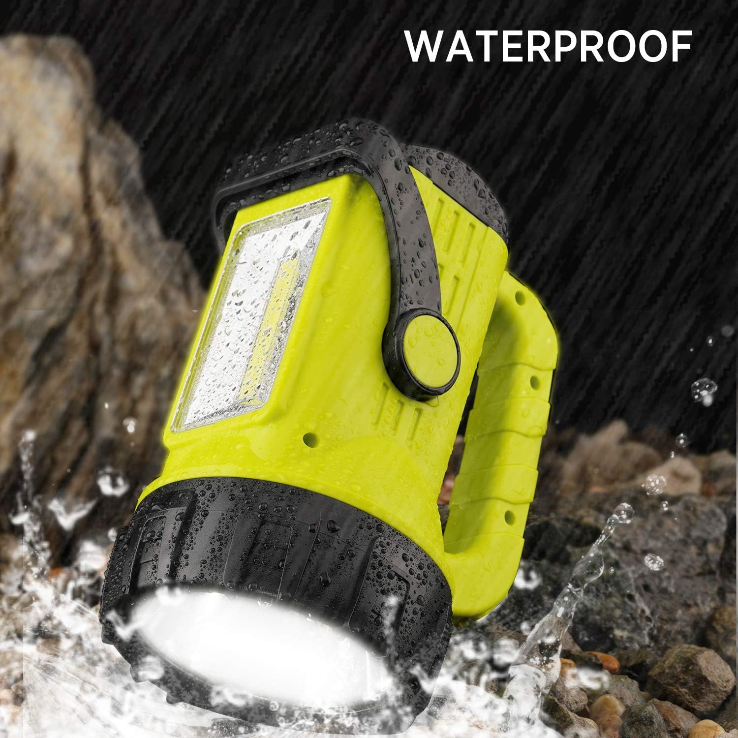 Anhay LED Lantern Flashlight, 1000 Lumen Rechargeable Camping Spotlight with 4000mAh Power Bank, IPX4 Waterproof, 10 Light Modes for Hurricane Emergency, Hiking and Home - - 