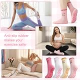 Zuimei 4 Pairs Pilates Yoga Grip Socks Women Non Slip Cotton Grippy Sock view 2
