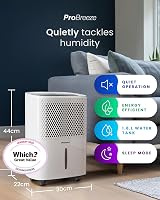 Pro Breeze 12L/Day Dehumidifier with Auto Humidity Sensor & Timer view 2