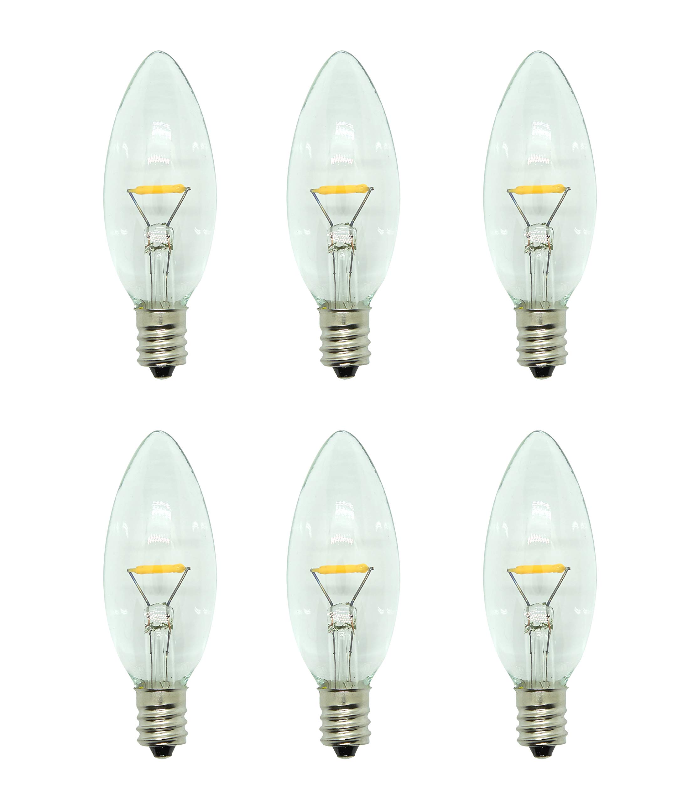 Celestial Lights Six LED Window Candle Replacement Bulbs for Plugin