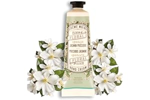 Panier des Sens - Small Hand Cream for Dry Cracked Hands - Jasmine Mini Hand Lotion for Dry Skin - With Sweet Almond and Olive Oil - Hand Care 96% Natural Ingredients - Travel Size 1 floz