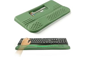 Limous 2-in-1 Keyboard Wrist Rest for Desk, Memory Foam Palm Rest for Computer Desk,Ergonomic Wave Wrist Pad for Office & Gam