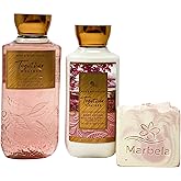 Bath & Body Works TOGETHER WEATHER Duo Set - Shower Gel and Body Lotion - with a Himalayan Salts Springs Bar Soap - Full Size