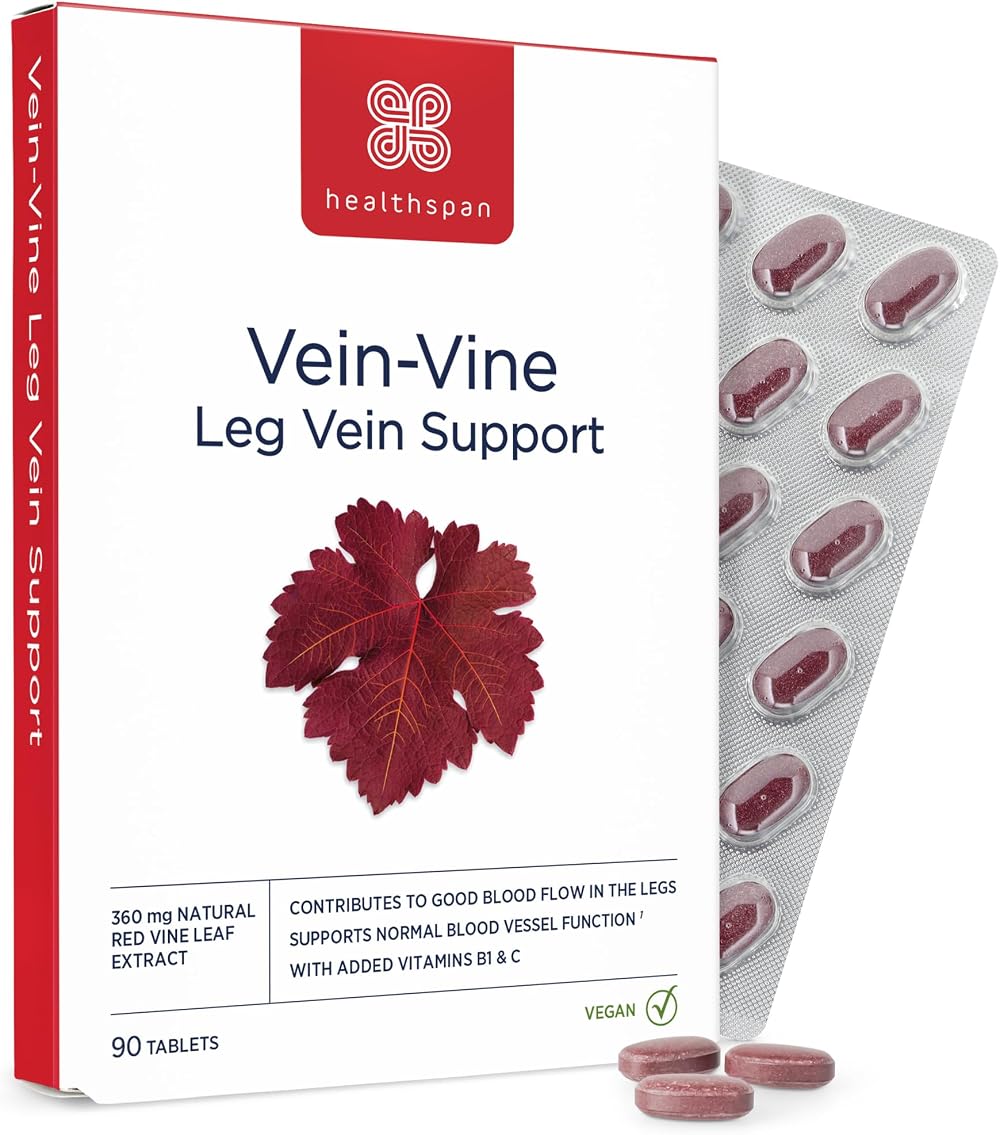 Healthspan Vein Vine Leg Vein Support 360mg 90 Tablets Vegan