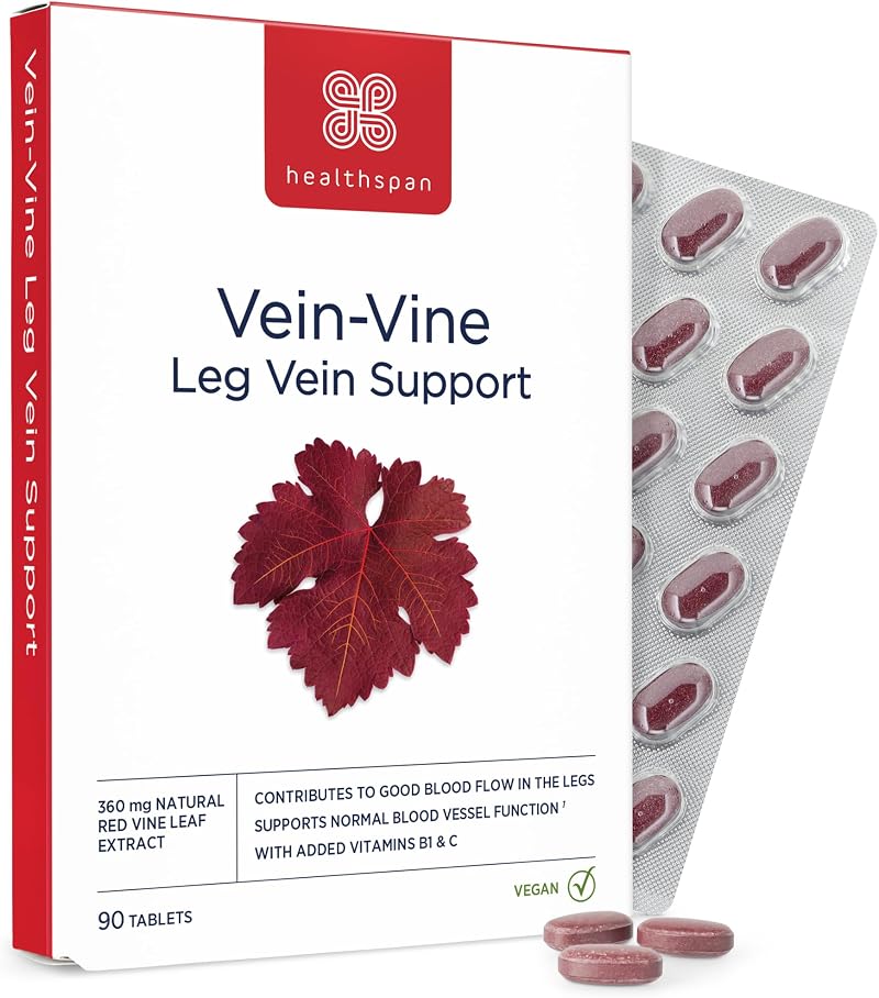 Healthspan Vein Vine Leg Vein Support 360mg 90 Tablets Vegan