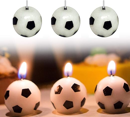 Amazon Ugyduky サッカーボール フットボール 誕生日パーティー ケーキキャンドル 子供用 誕生日パーティーデコレーション 6個 Ta Best キャンドル キャンドルスタンド 通販