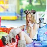 DRESHOW Glitter Mouse Ears Headband Sequin Bow Party Cosplay Costume Women view 6