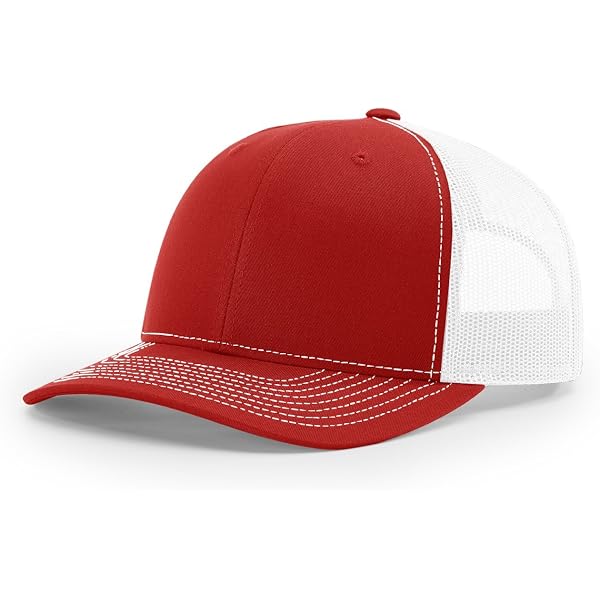 Cappello Da Camionista Richardson 112 Con Patch Peterbilt Rosso – Antracite/Nero, Regolabile