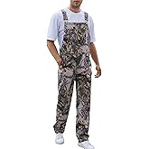 Yuanbang Camo Bibs Overalls for Men Adjustable Straps Work Utility Coveralls Camouflage Jumpsuit