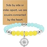 Cousin Beads Bracelet Cousin Sister Gifts for Women Long Distance Sister Gifts Friendship Presents Long Distance Relationship Stretch Jewelry Christmas Birthday Present for Friend Beaded Bracelets