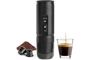HIBREW H4C Classic - Portable Electric Espresso Maker, USB-C Rechargeable for Coffee Pods & Ground Coffee, Compact for Home a