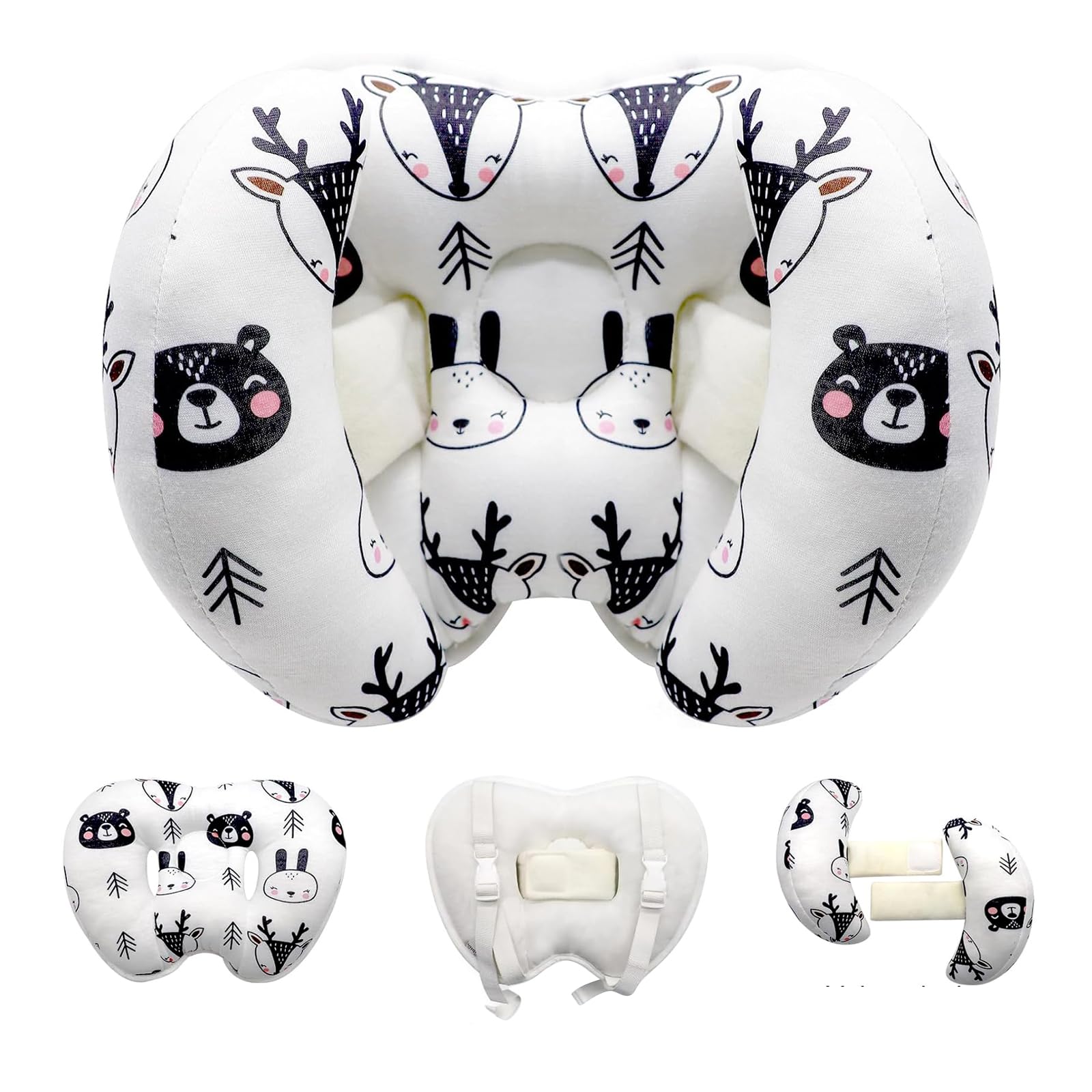 KAKIBLIN Baby Head Neck Support Pillow, 2 in 1 Banana Neck Pillow for Baby, Babies Travel Pillows for Stroller Head Support for Newborn