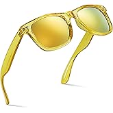 Retro Rewind Translucent Frame Colorful Neon 80s Mirrored Sunglasses for Men Women