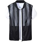 Flygo Men's Summer Casual Lightweight Breathable Mesh Cycling Travel Zip Vest