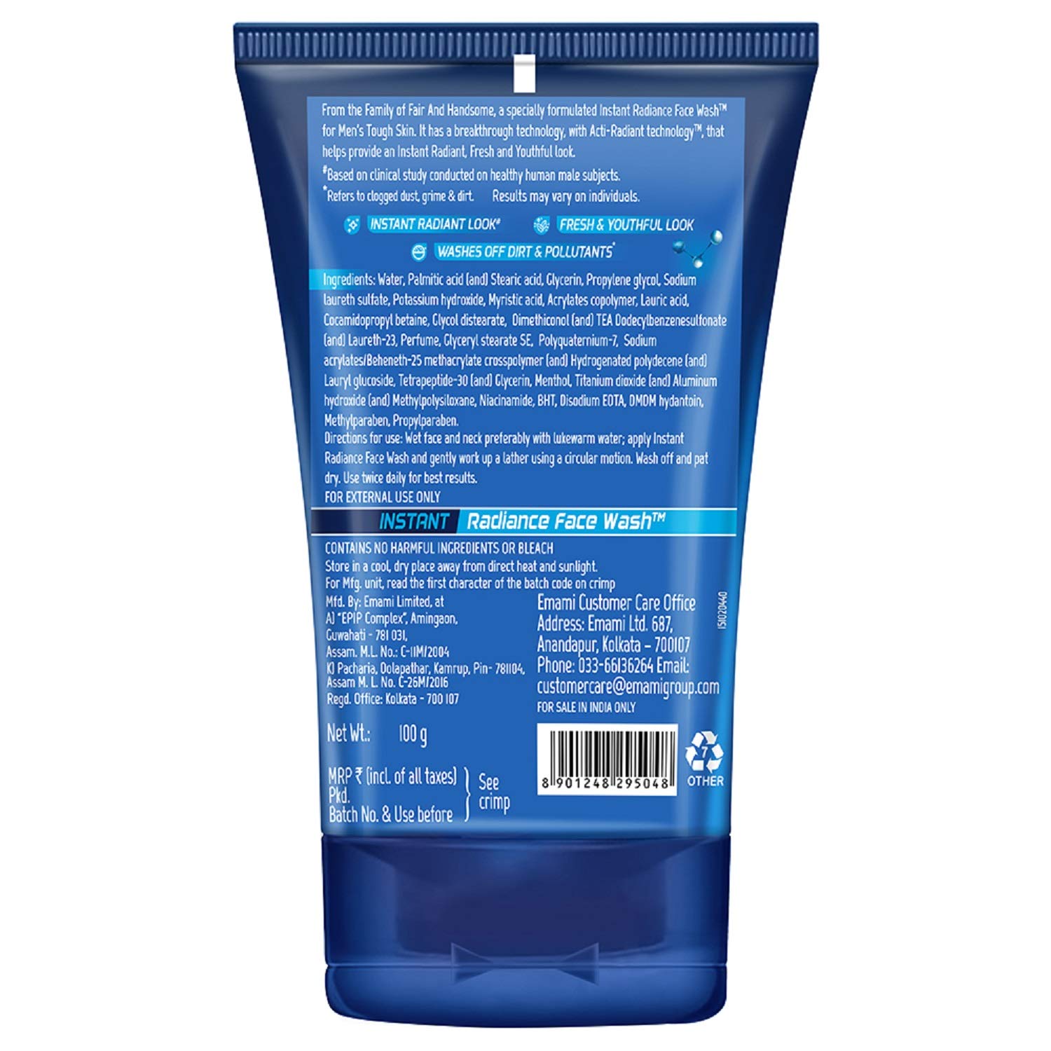 fair and handsome instant radiance face wash